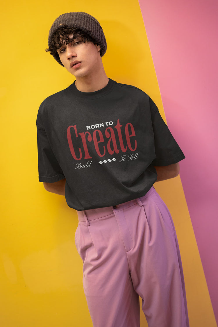 UNISEX BLACK OVERSIZED T-SHIRT