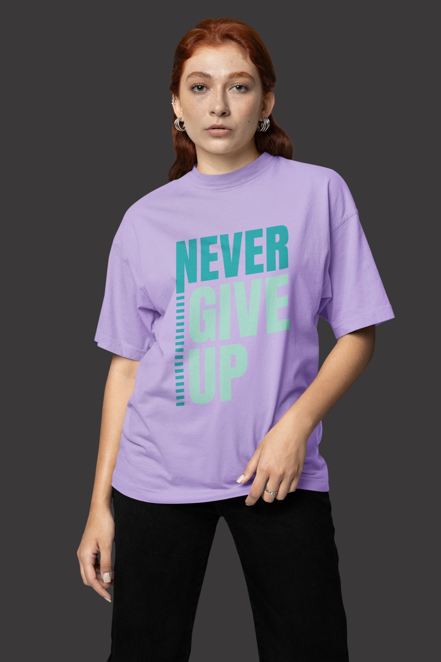 MENS IRIS LAVENDER OVERSIZED ROUNDNECK T-SHIRT 