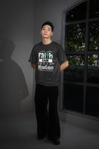 MENS BLACK OVERSIZED ROUNDNECK T-SHIRT