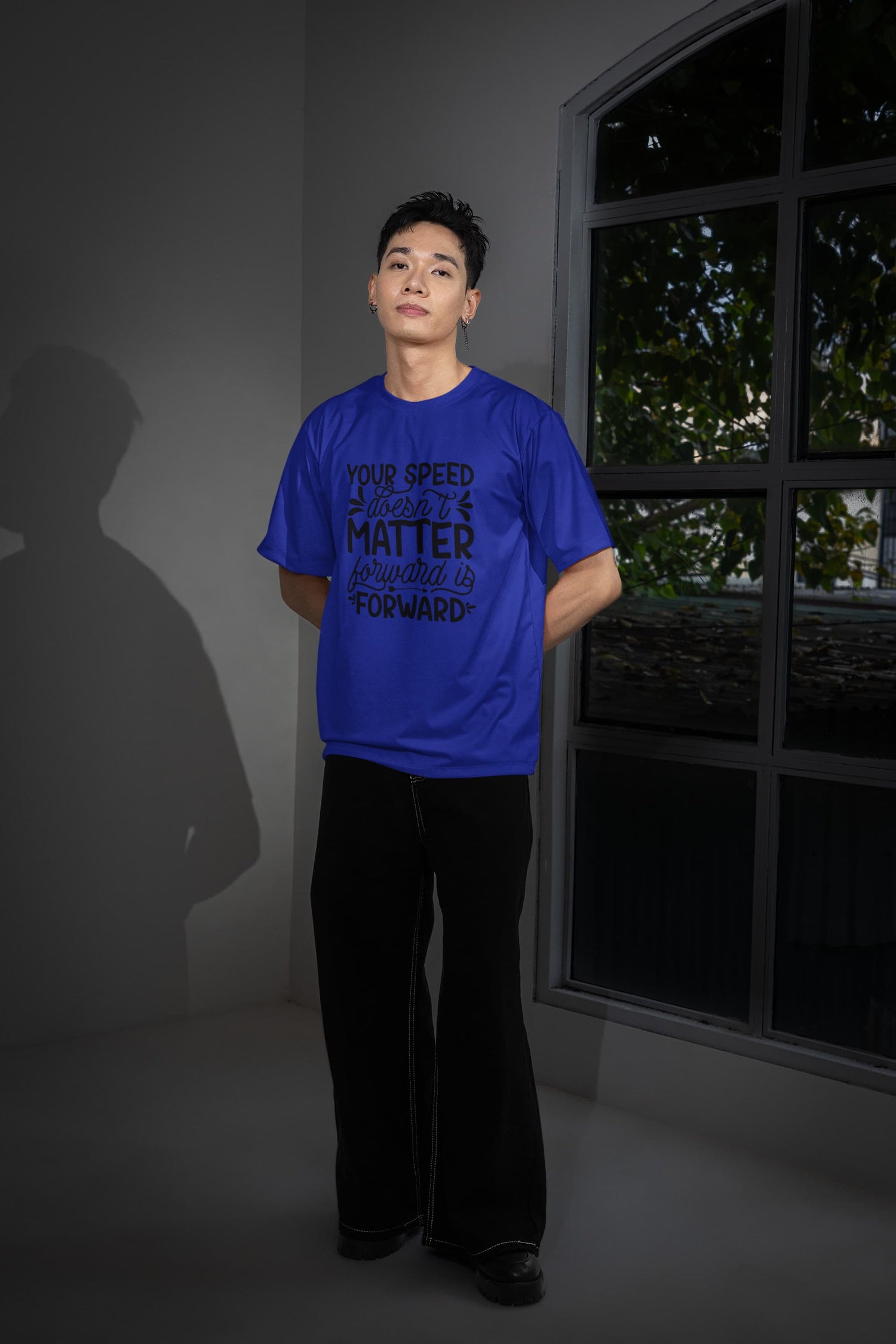 MENS ROYAL BLUE OVERSIZED T-SHIRT