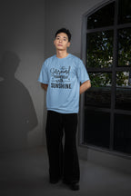 UNISEX BABY BLUE OVERSIZED T-SHIRT