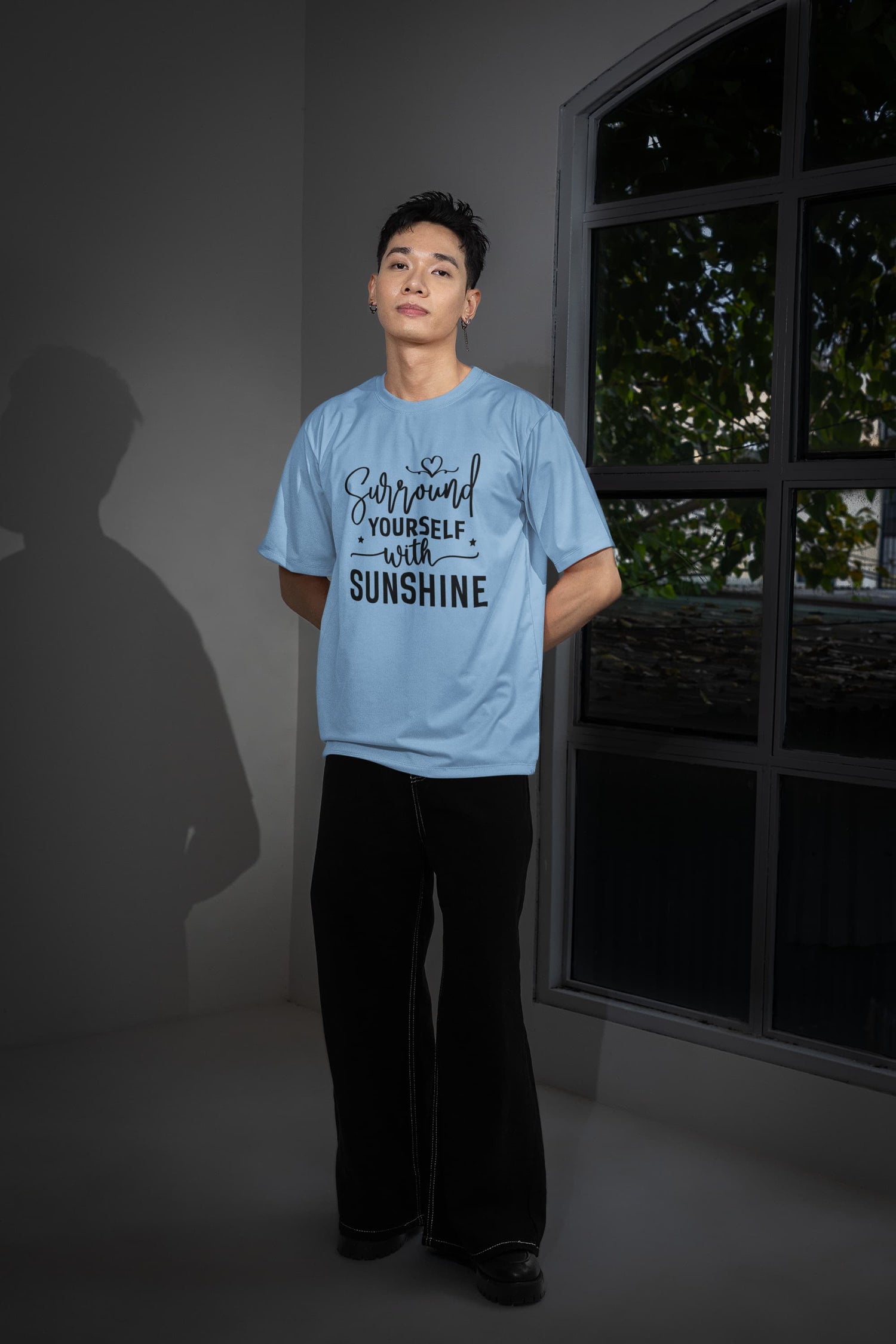 UNISEX BABY BLUE OVERSIZED T-SHIRT