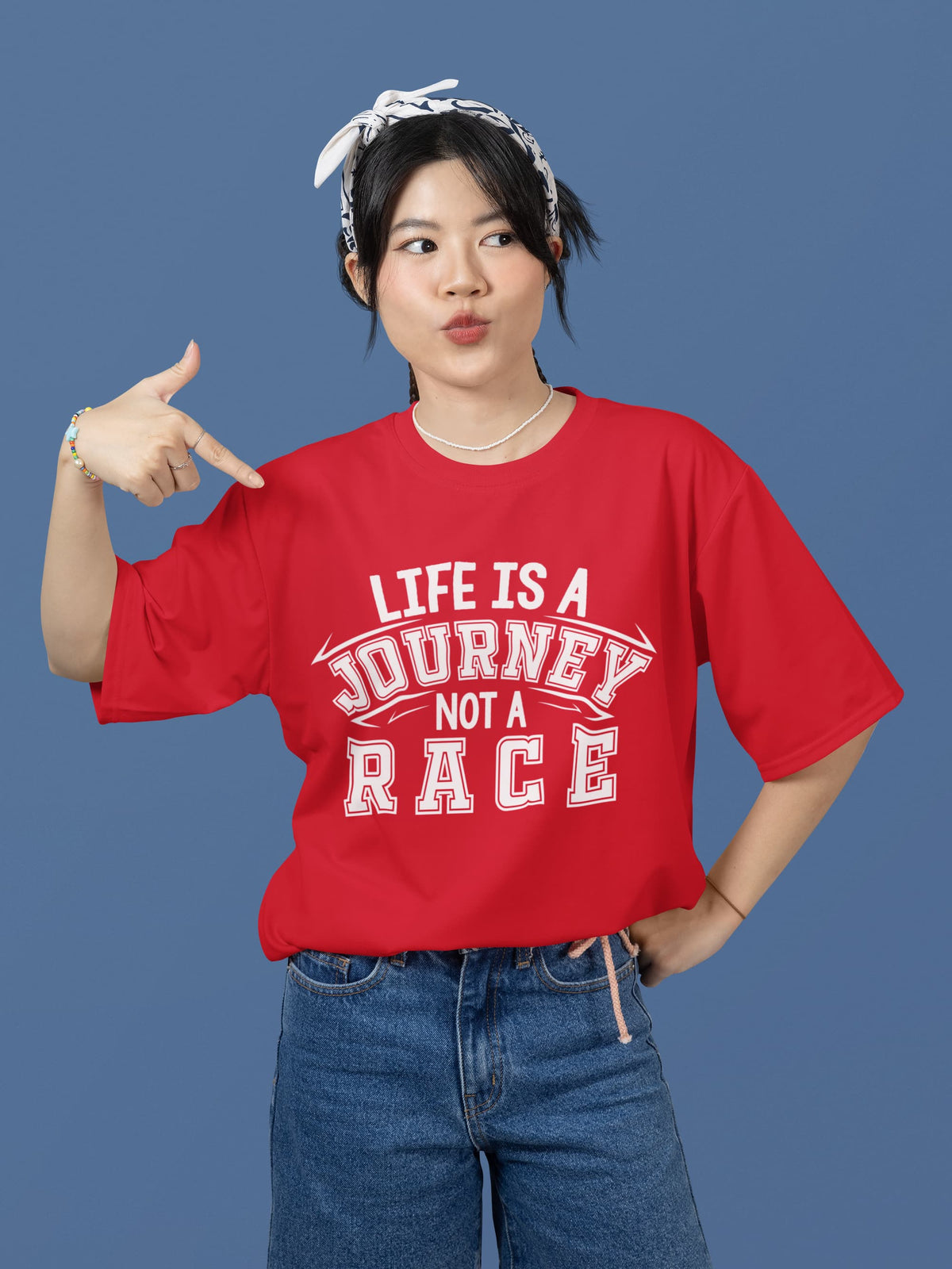 WOMENS RED OVERSIZED T-SHIRT