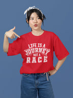 WOMENS RED OVERSIZED T-SHIRT
