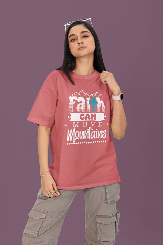 WOMENS DUSTY ROSE OVERSIZED ROUNDNECK T-SHIRT