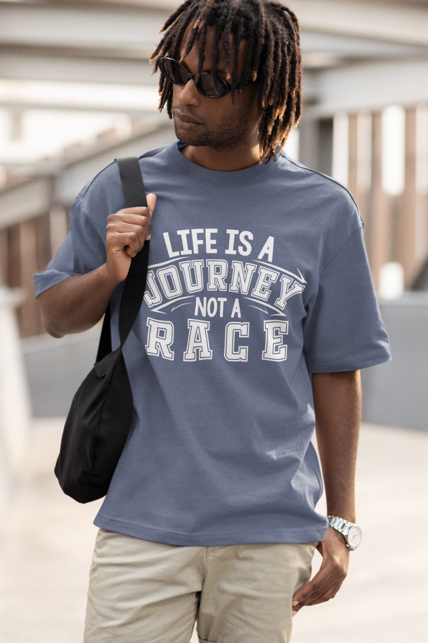 MENS STEEL GREY OVERSIZED T-SHIRT