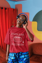 UNISEX RED OVERSIZED T-SHIRT