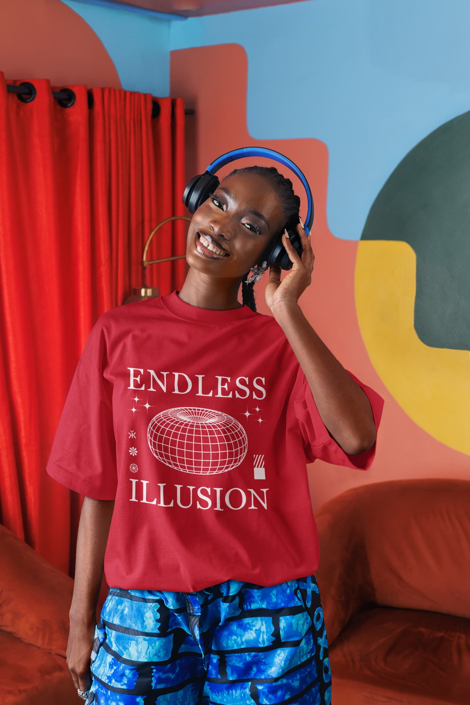 UNISEX RED OVERSIZED T-SHIRT