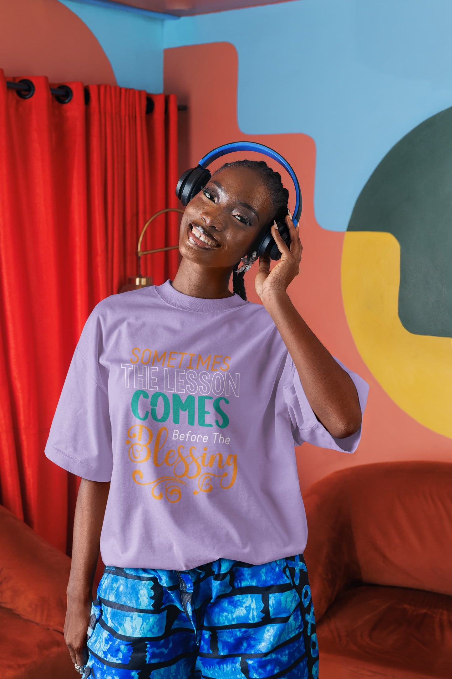 WOMENS IRIS LAVENDER OVERSIZED T-SHIRT