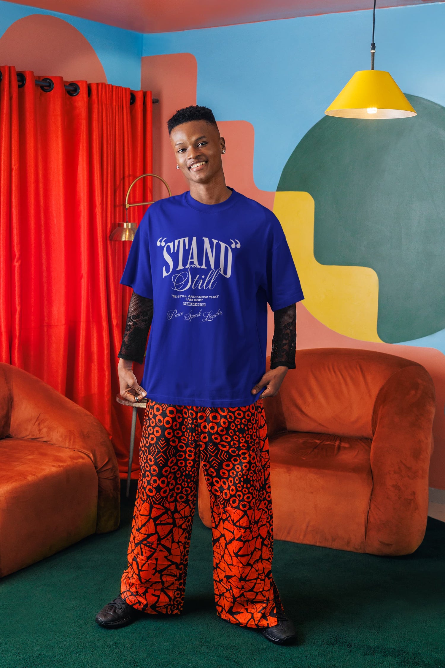 UNISEX ROYAL BLUE OVERSIZED T-SHIRT