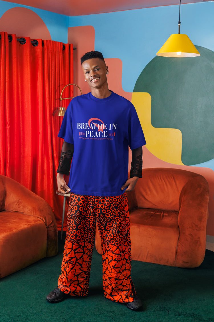 UNISEX ROYAL BLUE OVERSIZED T-SHIRT 