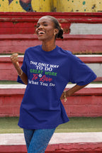 WOMENS ROYAL BLUE  OVERSIZED ROUNDNECK T-SHIRT