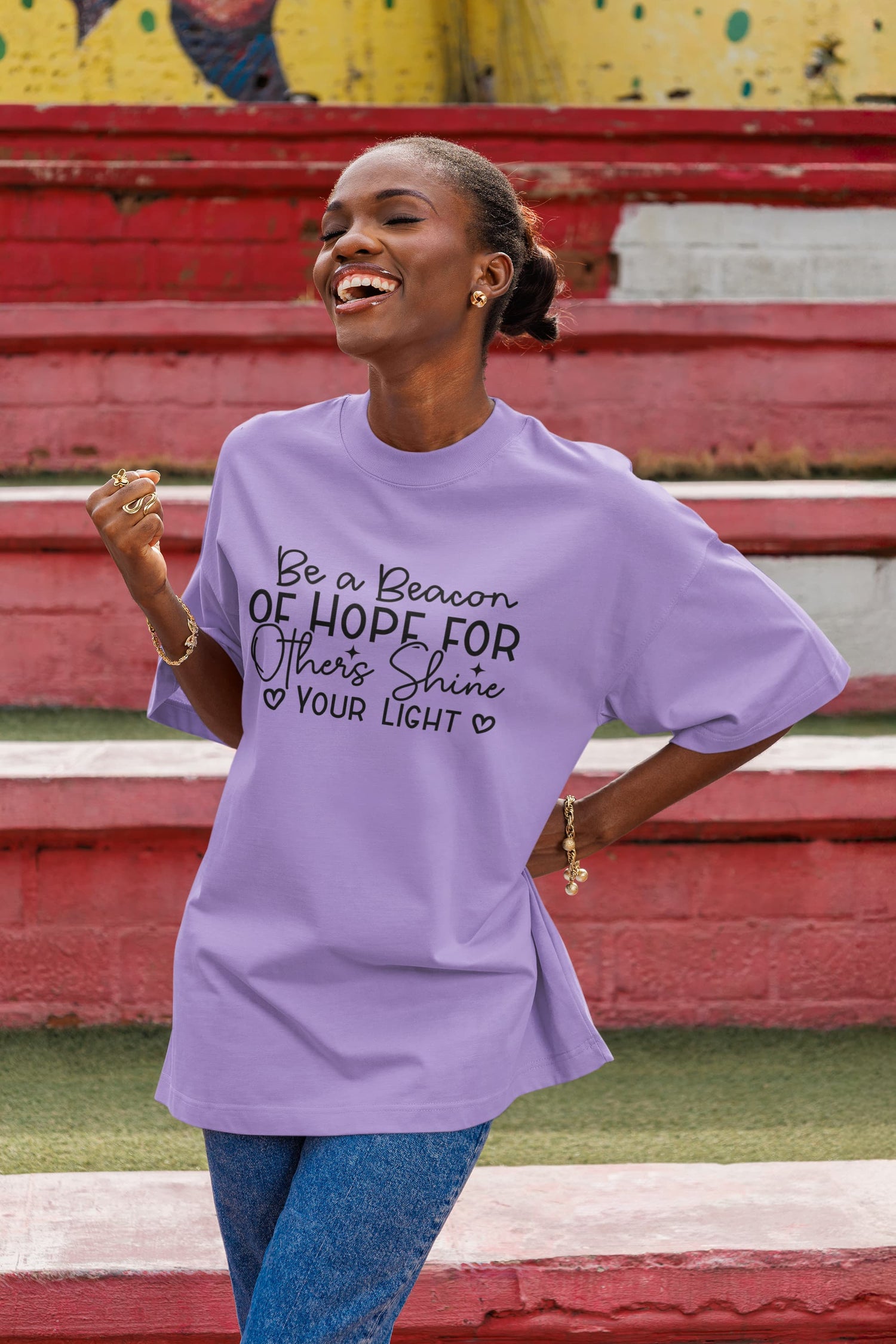 UNISEX IRIS LAVENDER OVERSIZED T-SHIRT