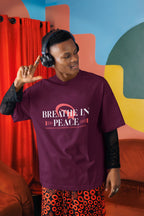 UNISEX BURGUNDY OVERSIZED T-SHIRT 