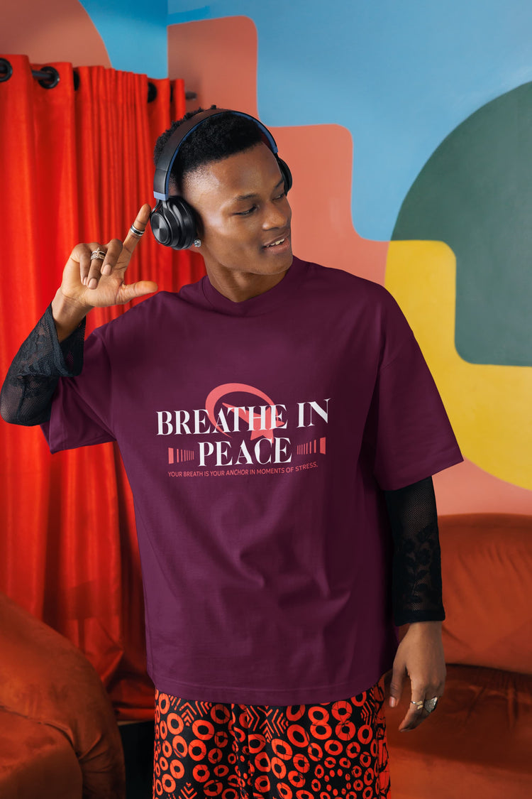 UNISEX BURGUNDY OVERSIZED T-SHIRT 