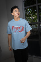 UNISEX BABY BLUE OVERSIZED T-SHIRT