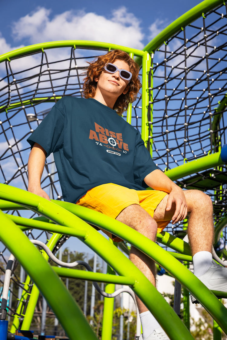 MENS NAVY BLUE OVERSIZED T-SHIRT