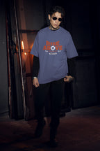 MENS STEEL GREY OVERSIZED T-SHIRT