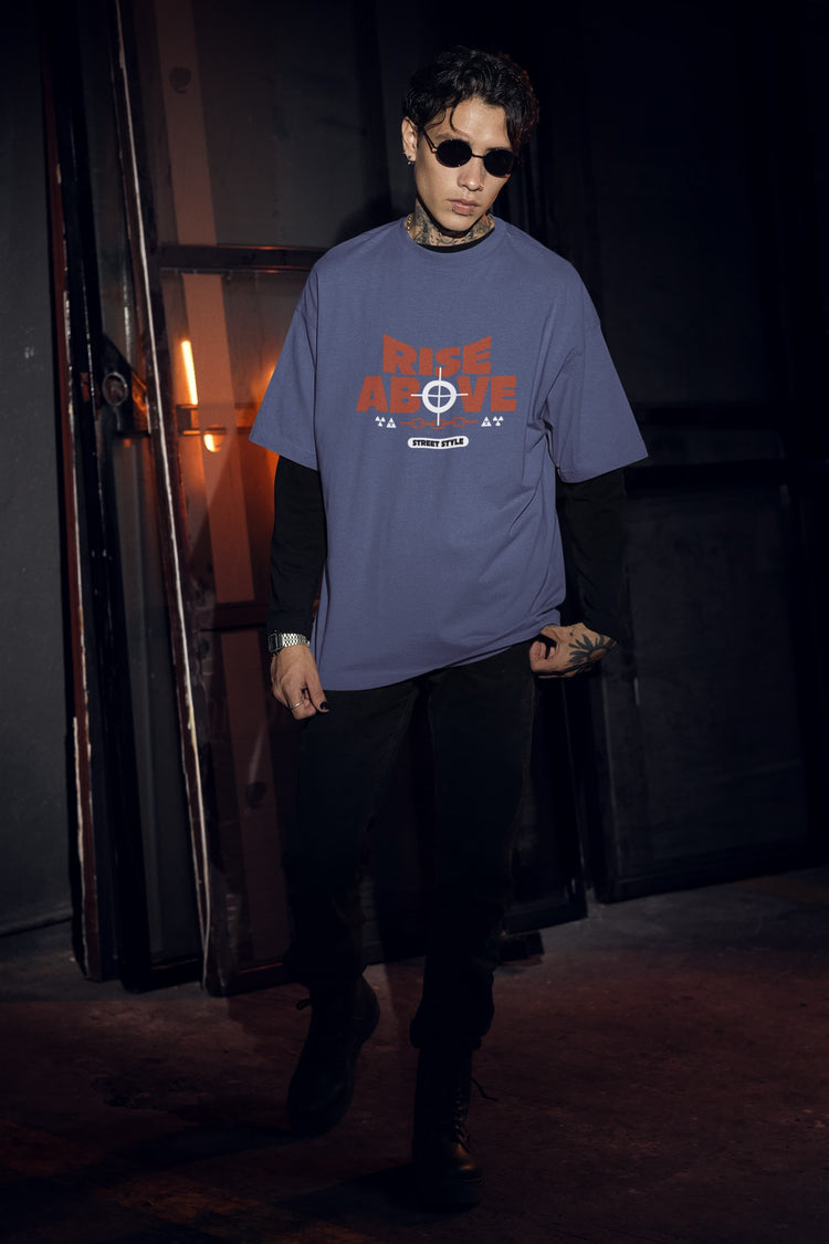 MENS STEEL GREY OVERSIZED T-SHIRT