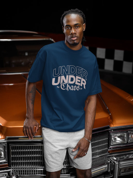 UNISEX NAVY BLUE OVERSIZED T-SHIRT 