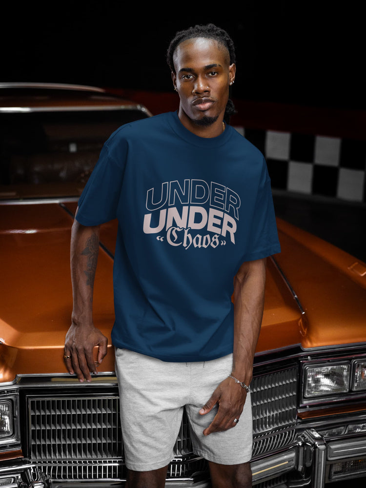 UNISEX NAVY BLUE OVERSIZED T-SHIRT 