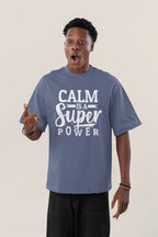 MENS STEEL GREY OVERSIZED T-SHIRT