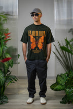 Men's Bottle Green Oversized Round Neck T-shirts