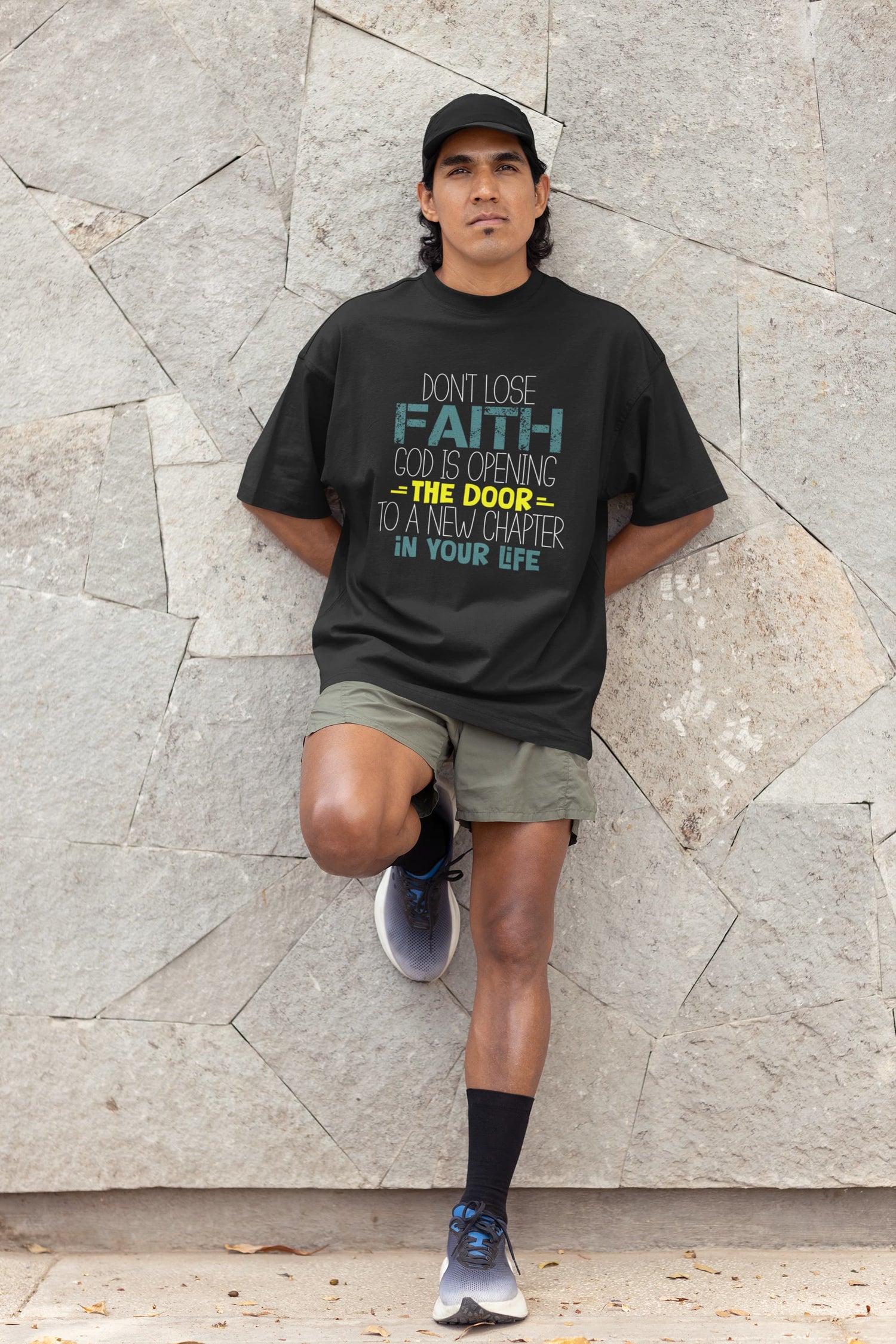 MENS BLACK OVERSIZED T-SHIRT