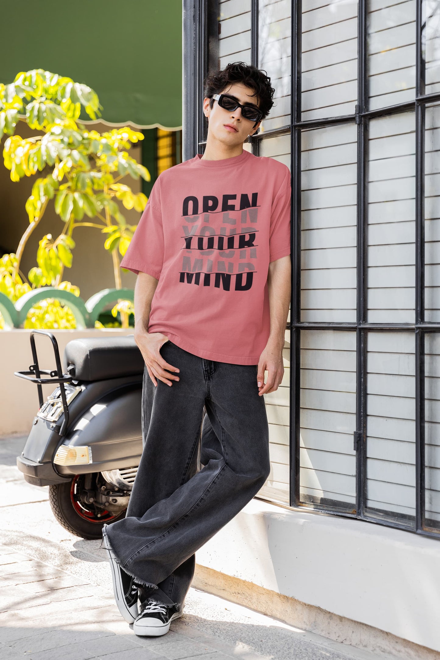 MENS DUSTY ROSE OVERSIZED T-SHIRT
