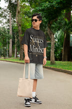 Men's Black Oversized Round Neck T-shirts