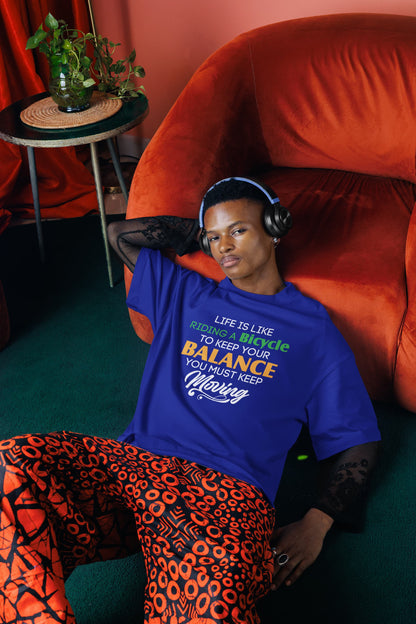 MENS ROYAL BLUE OVERSIZED ROUNDNECK T-SHIRT