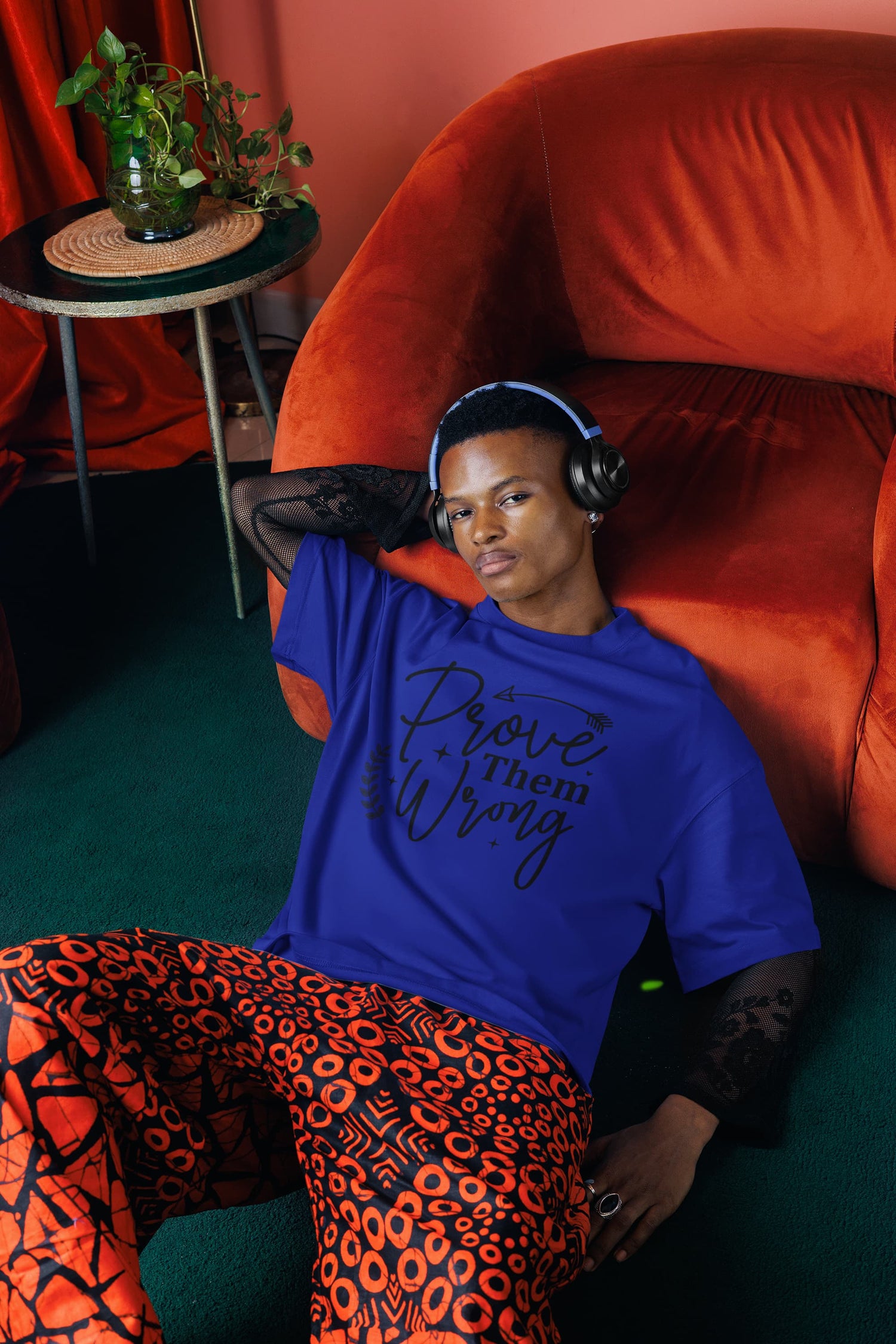 UNISEX ROYAL BLUE OVERSIZED T-SHIRT