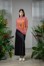 Men's Dusty Rose Oversized Round Neck T-shirts