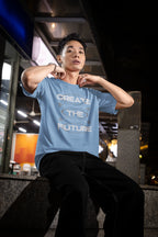 UNISEX BABY BLUE OVERSIZED T-SHIRT