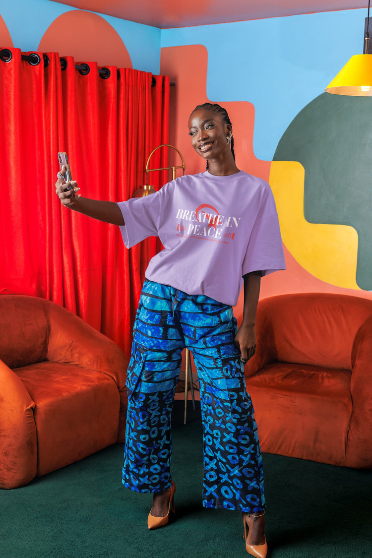 UNISEX IRIS LAVENDER OVERSIZED T-SHIRT 