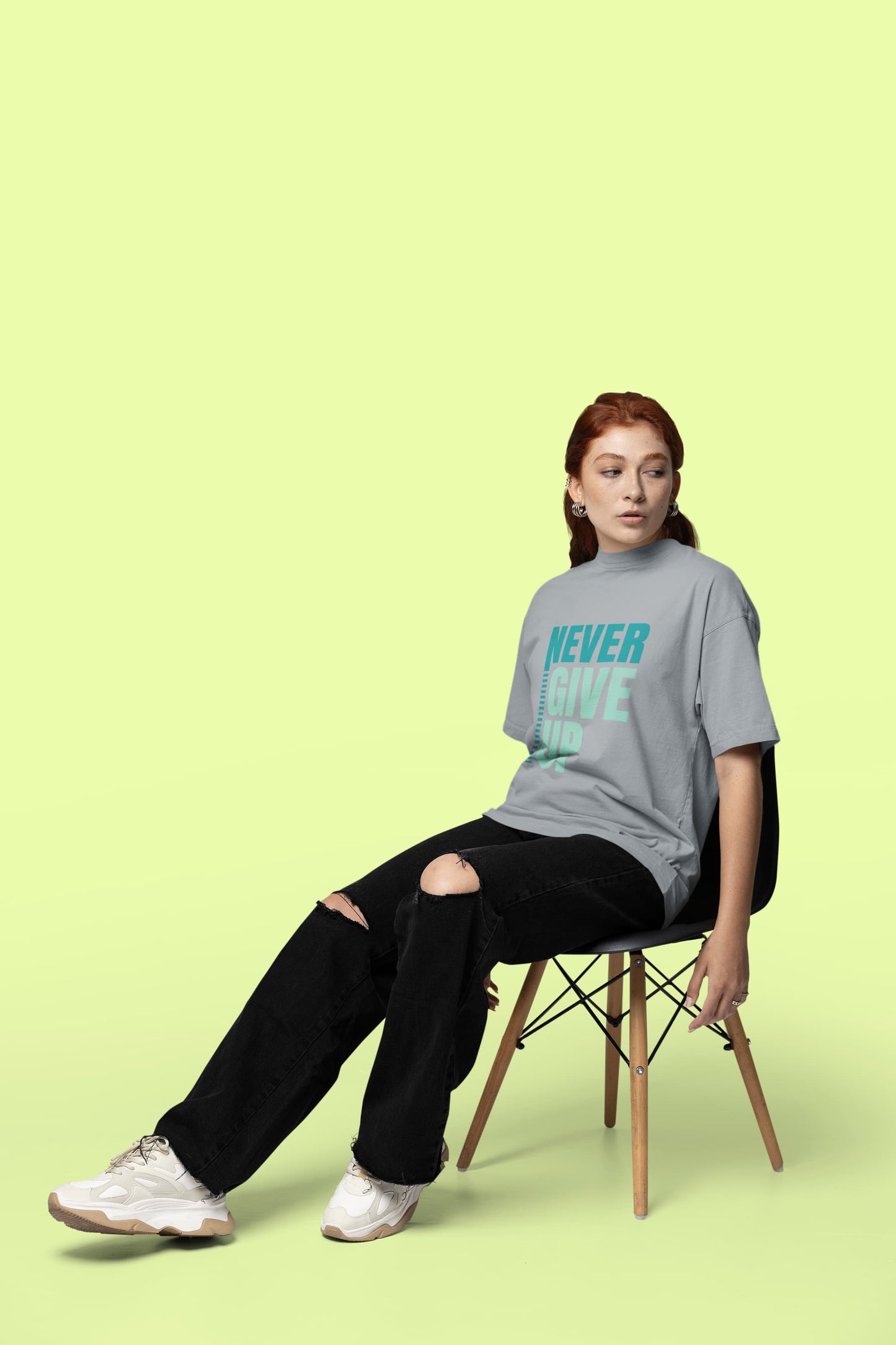 WOMENS SILVER FROST OVERSIZED ROUNDNECK T-SHIRT 