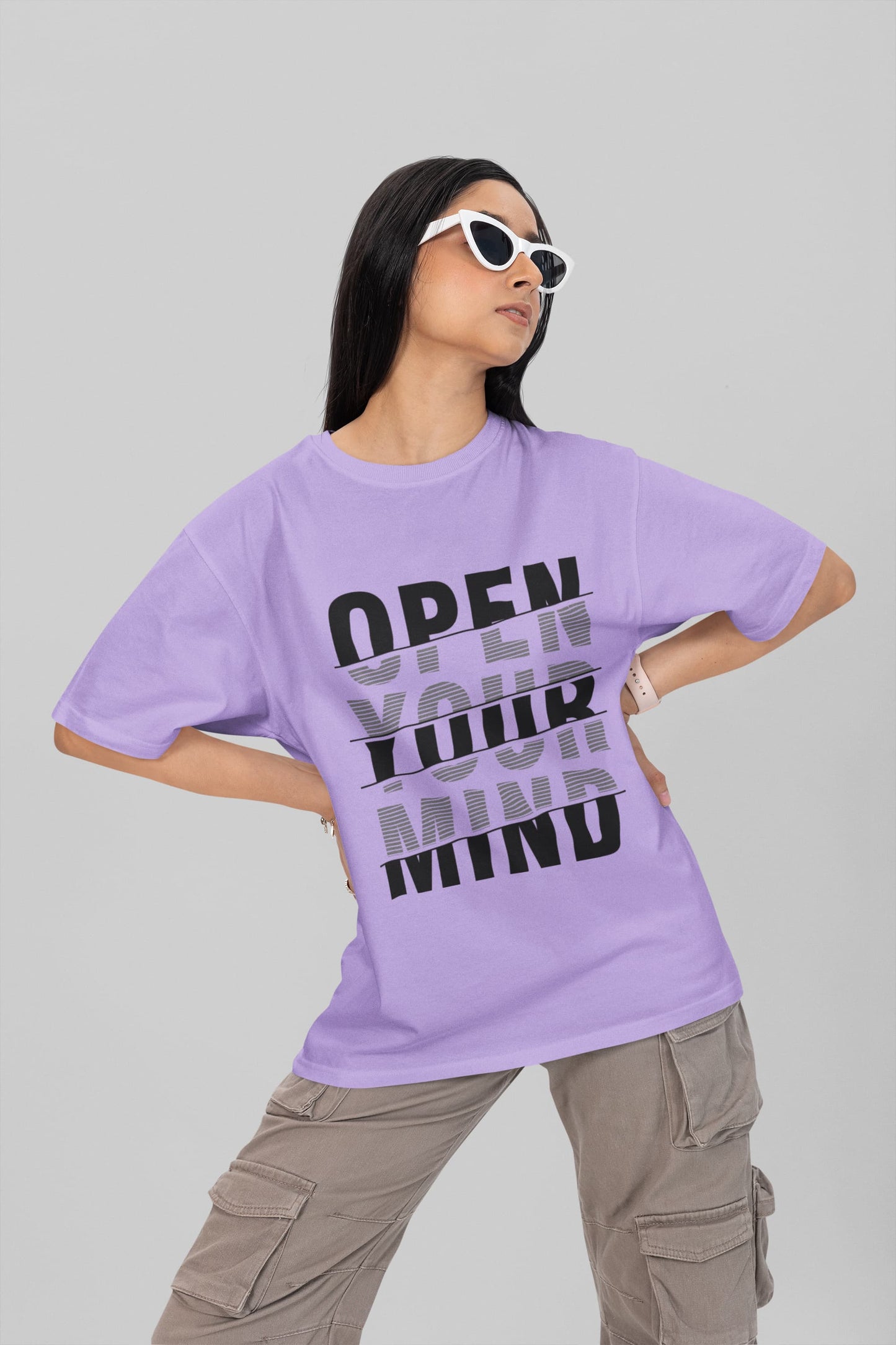 WOMENS IRIS LAVENDER OVERSIZED T-SHIRT