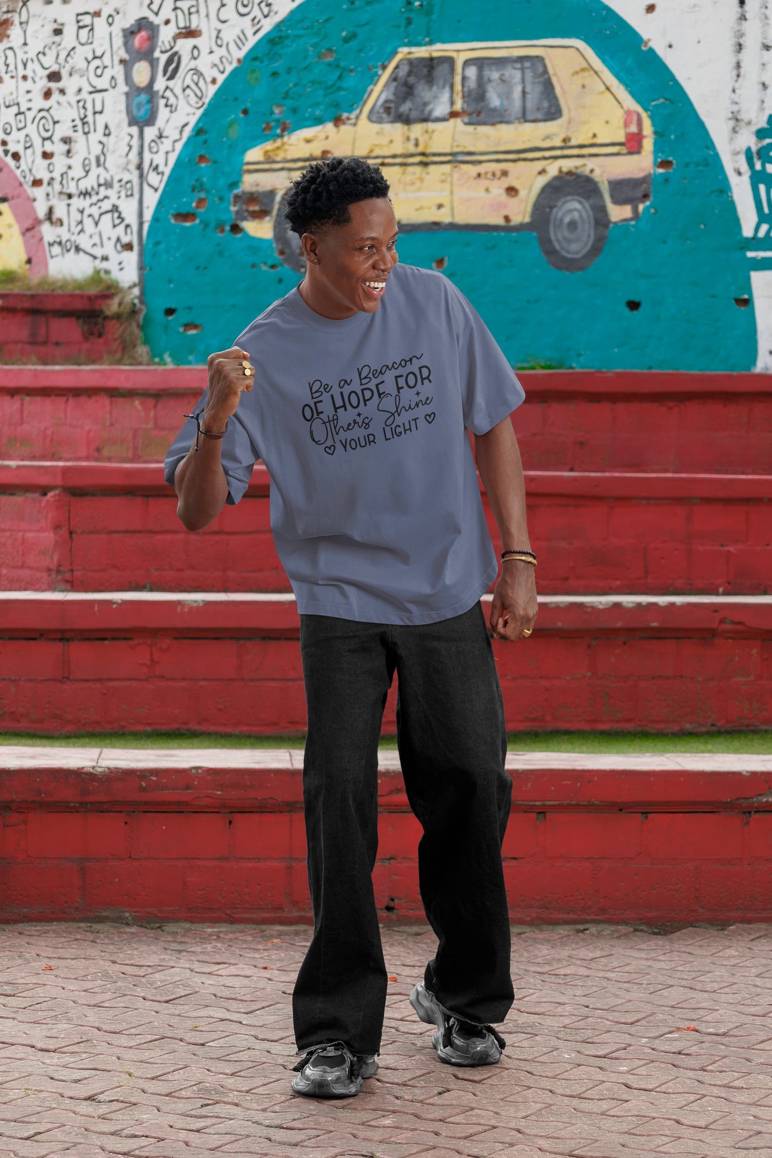 UNISEX STEEL GREY OVERSIZED T-SHIRT