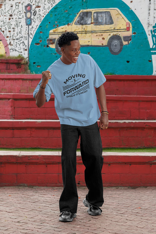 UNISEX BABY BLUE OVERSIZED T-SHIRT 