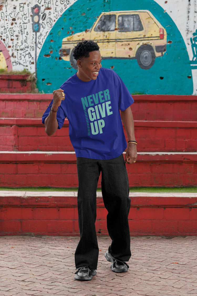 MENS ROYAL BLUE OVERSIZED ROUNDNECK T-SHIRT 