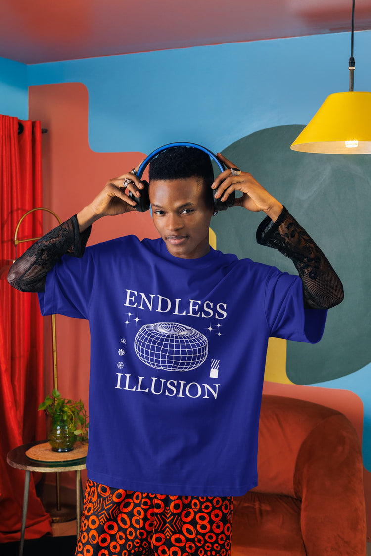 UNISEX ROYAL BLUE OVERSIZED T-SHIRT