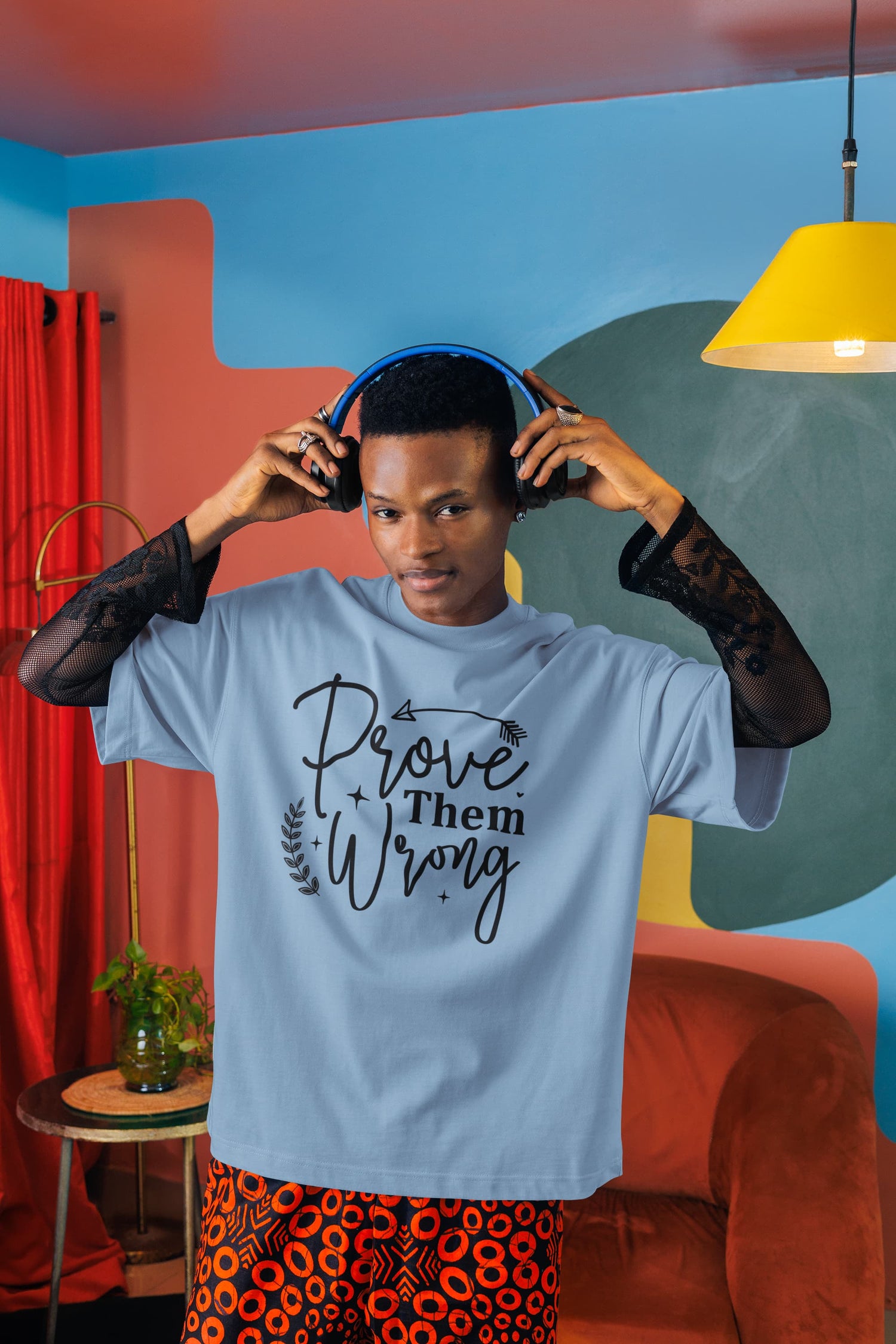 UNISEX BABY BLUE OVERSIZED T-SHIRT