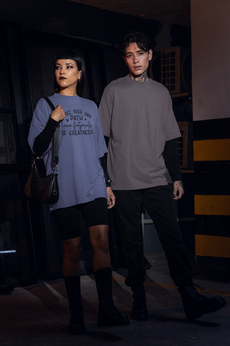 UNISEX STEEL GREY OVERSIZED T-SHIRT