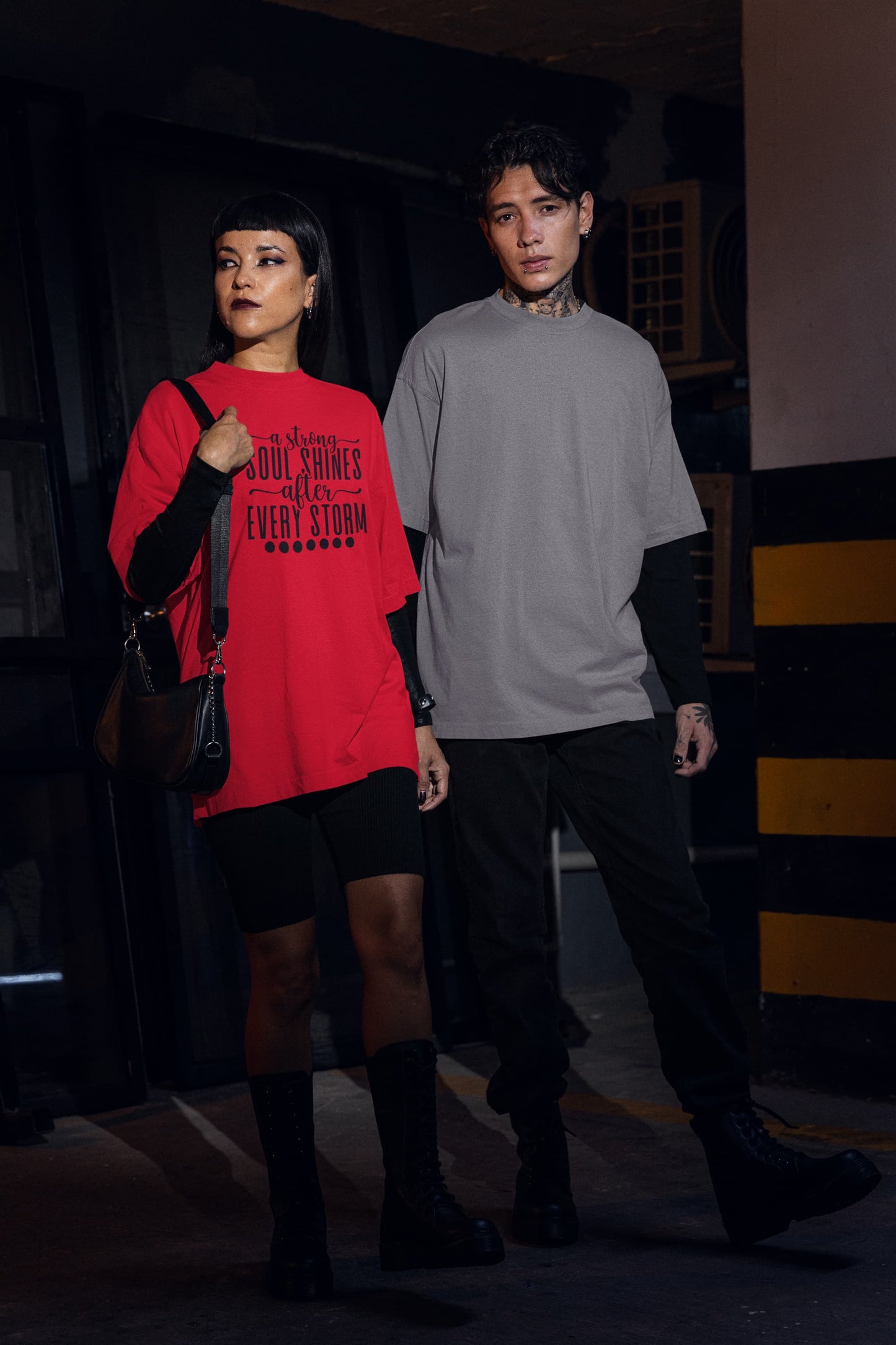WOMENS RED OVERSIZED T-SHIRT