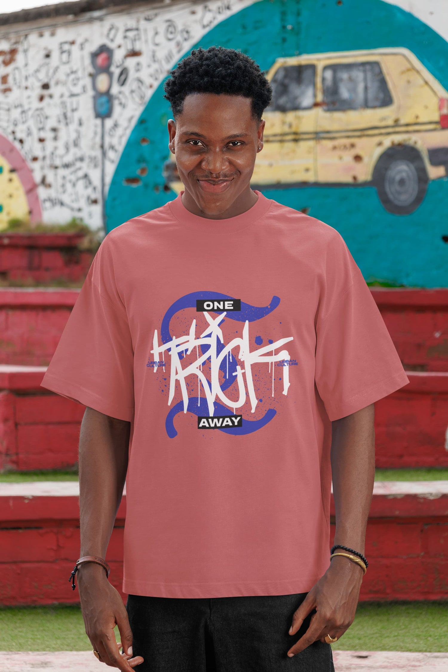MENS DUSTY ROSE OVERSIZED T-SHIRT