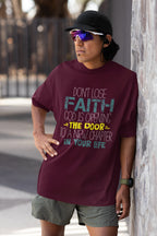 MENS BURGUNDY OVERSIZED T-SHIRT