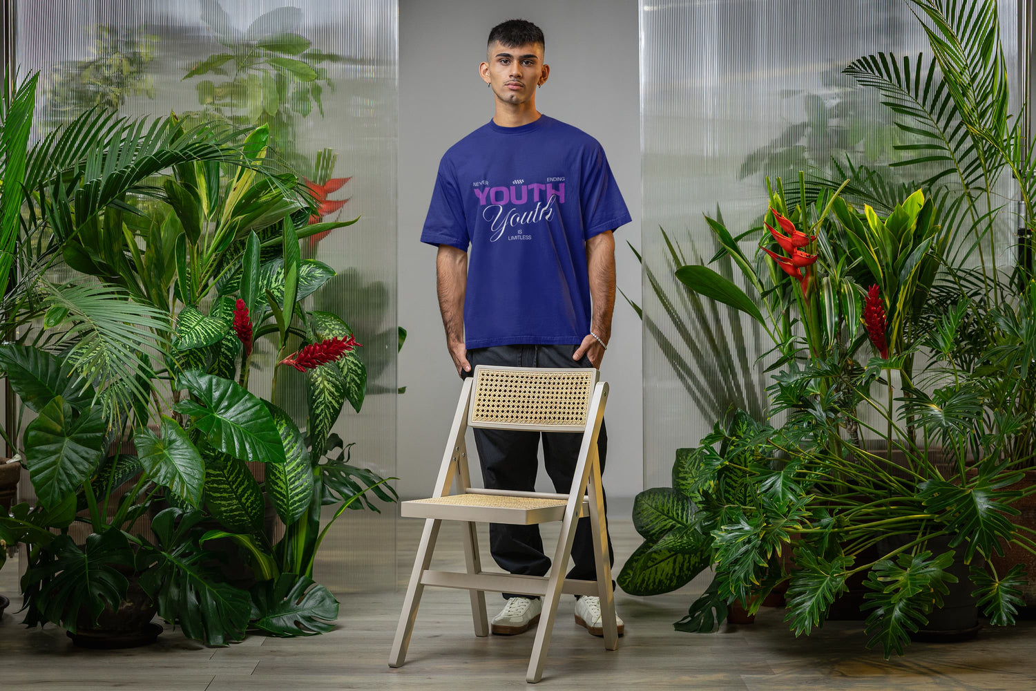 UNISEX ROYAL BLUE OVERSIZED T-SHIRT 
