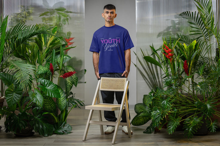UNISEX ROYAL BLUE OVERSIZED T-SHIRT 