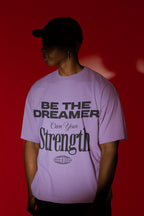 Men's Iris Lavender Oversized Round Neck T-shirts