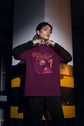 UNISEX BURGUNDY OVERSIZED T-SHIRT 